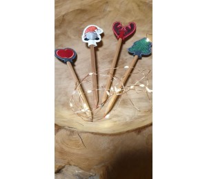 Stickserie - ITH Stifteaufsatz Weihnachtswichtel & Co